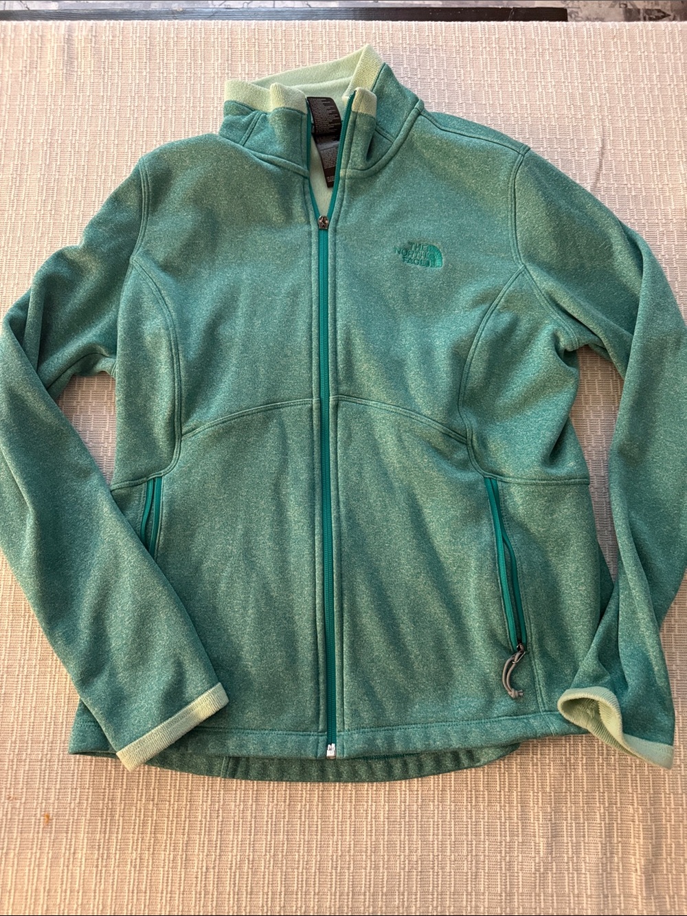 The North Face Women's Teal Green Full-Zip Fleece Jacket